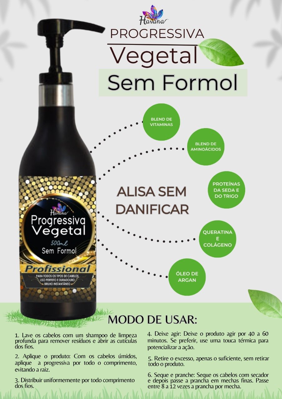 Progressiva Vegetal Havana 500ml Sem Formol
